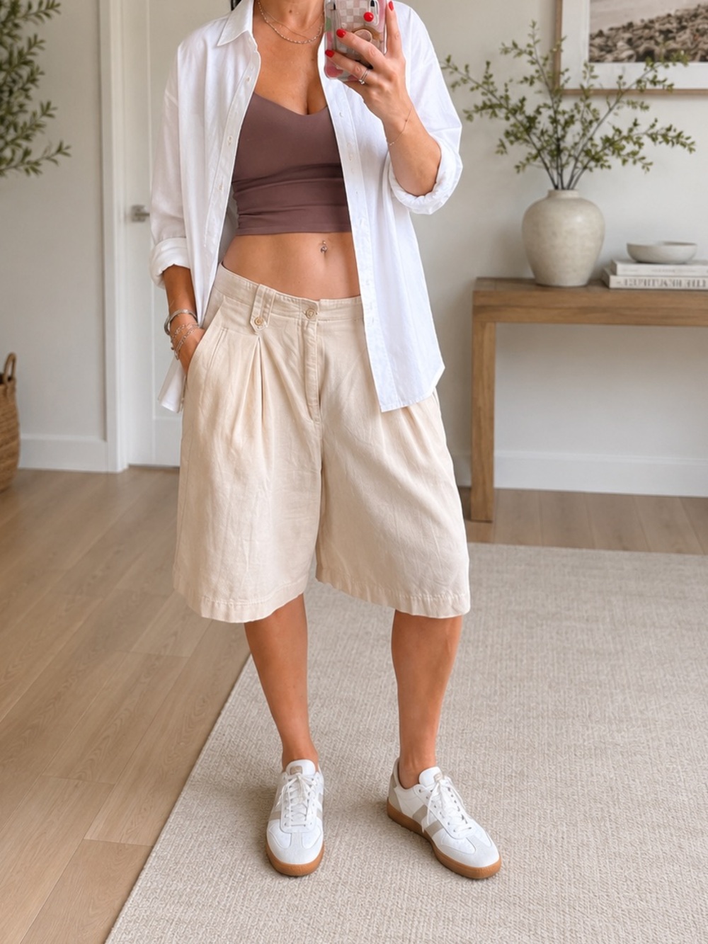 Vintage LizSport 100% Cotton Bermuda Shorts